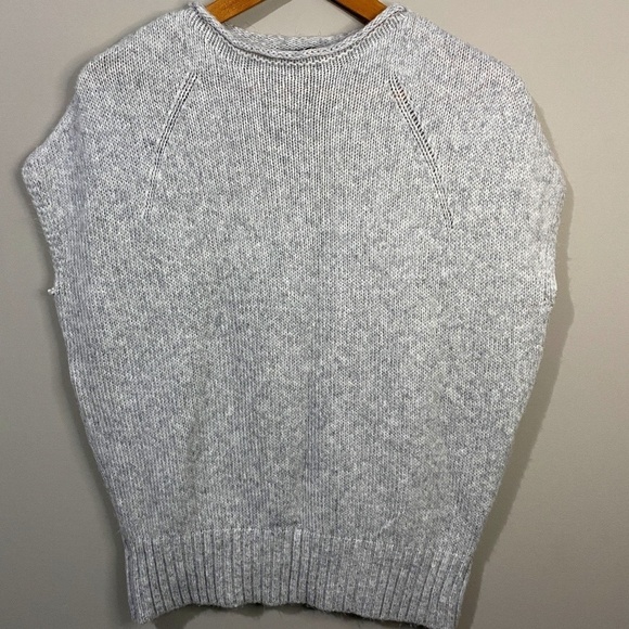 Press Heather Gray Sleeveless Knit Sweater Women's Size Small Office Staple - Picture 1 of 9